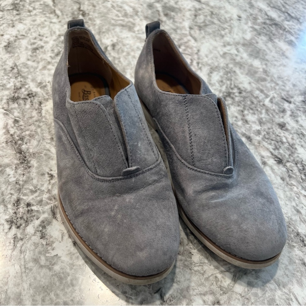 G.H. BASS Oxford Shoes size 7 Dylan Grey suede leather